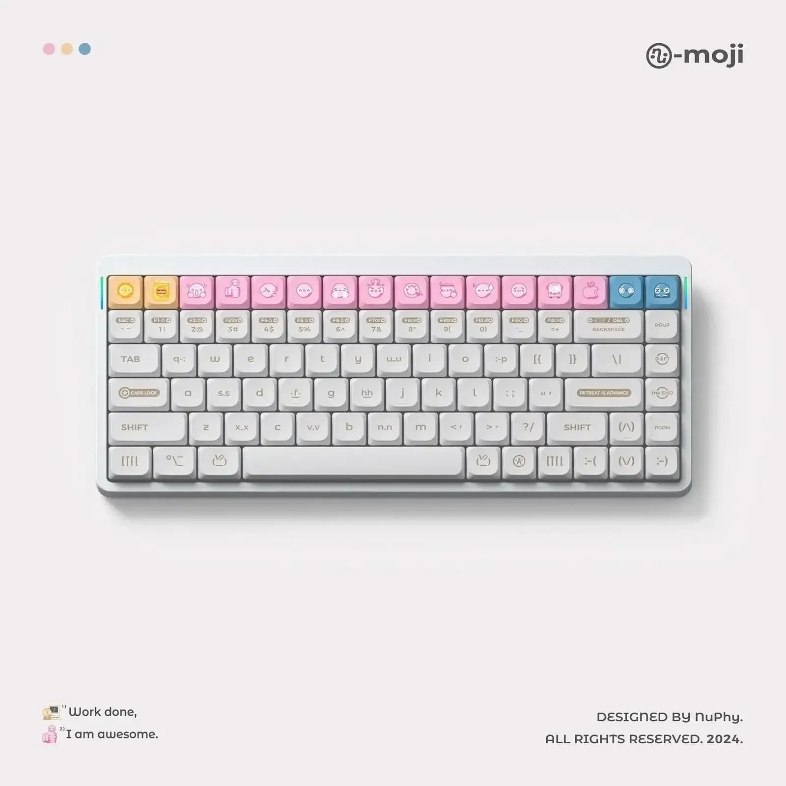 NuPhy - Numoji nSA Profile Dye-sub PBT Keycaps - Niskoprofilowe Nasadki do Klawiatury - Image 3