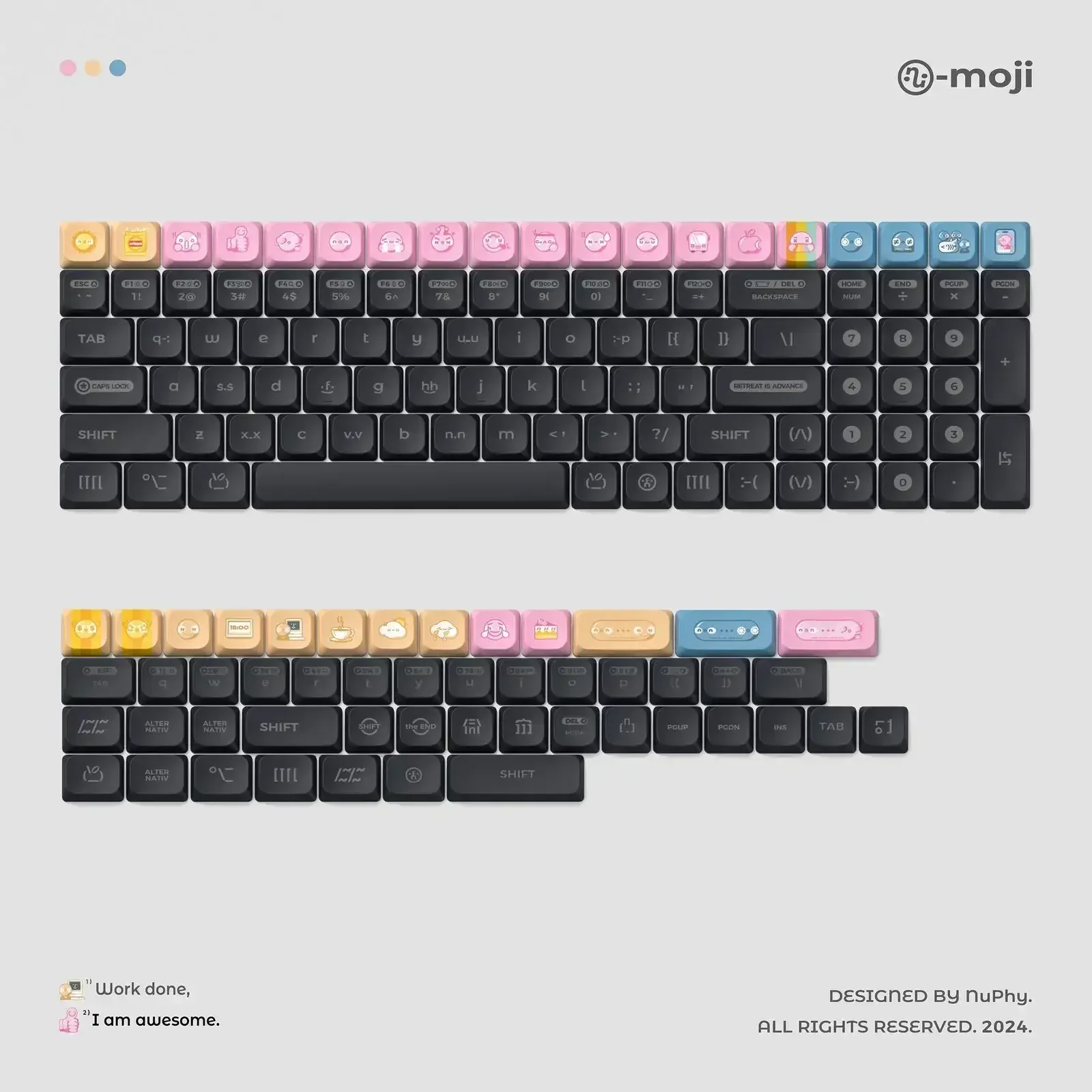 NuPhy - Numoji nSA Profile Dye-sub PBT Keycaps - Niskoprofilowe Nasadki do Klawiatury - Image 6
