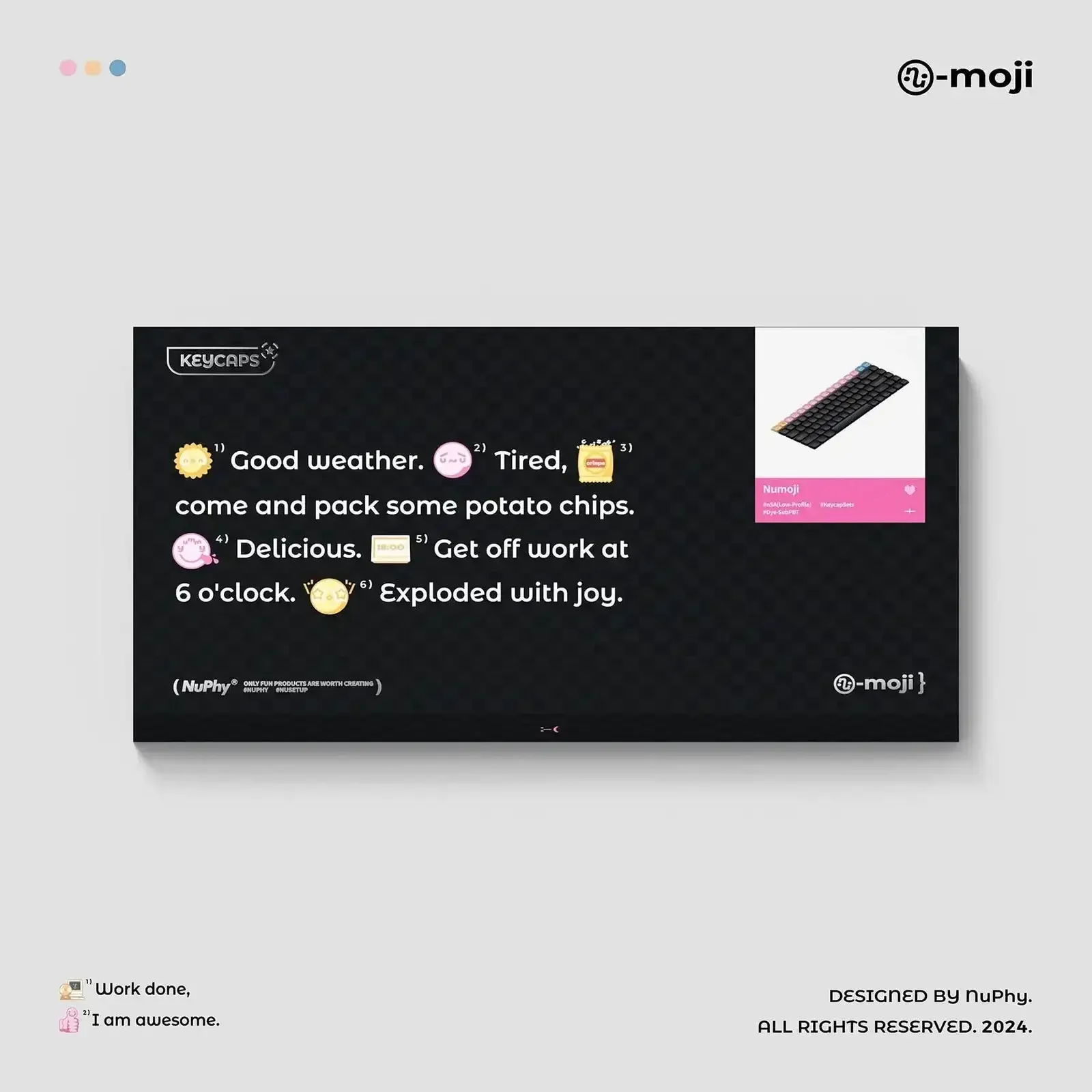 NuPhy - Numoji nSA Profile Dye-sub PBT Keycaps - Niskoprofilowe Nasadki do Klawiatury - Image 8