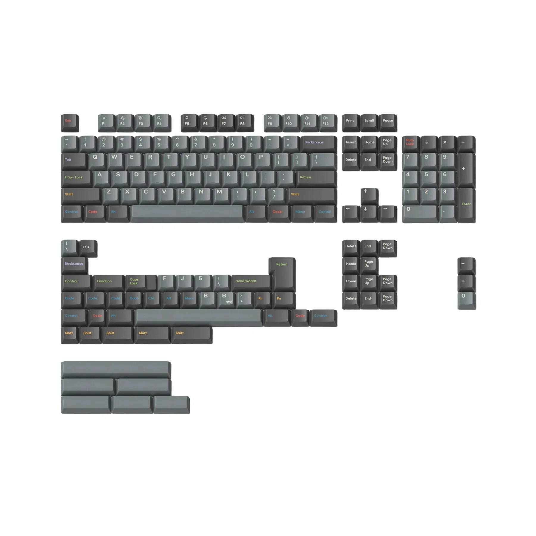 NuPhy - Oblivion Berry Profile Dye-sub PBT Keycaps - Keycapy niskoprofilowe PBT Oblivion