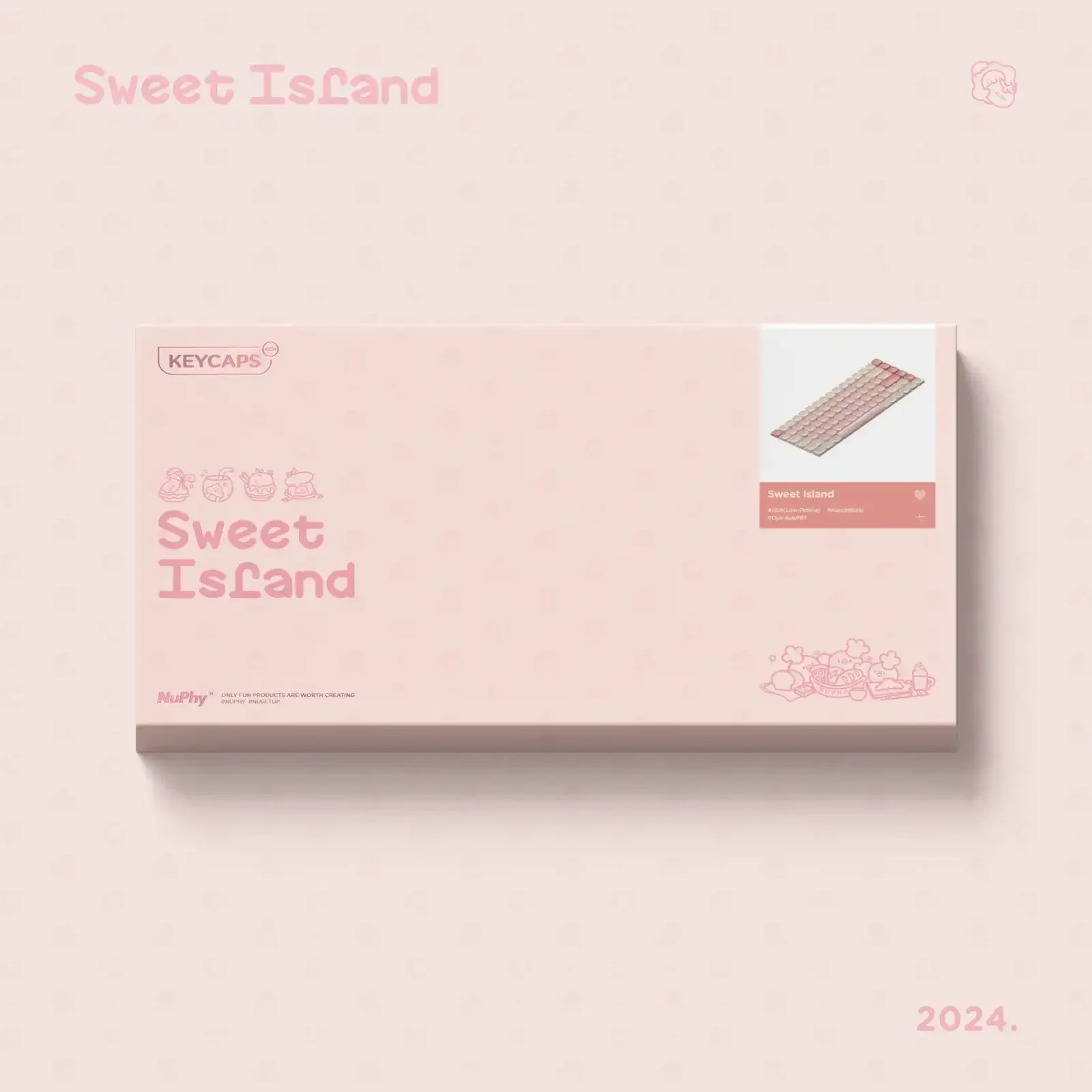 NuPhy - Sweet Island nSA Profile Dye-sub PBT Keycaps - Niskoprofilowe Nasadki do Klawiatury - Image 4