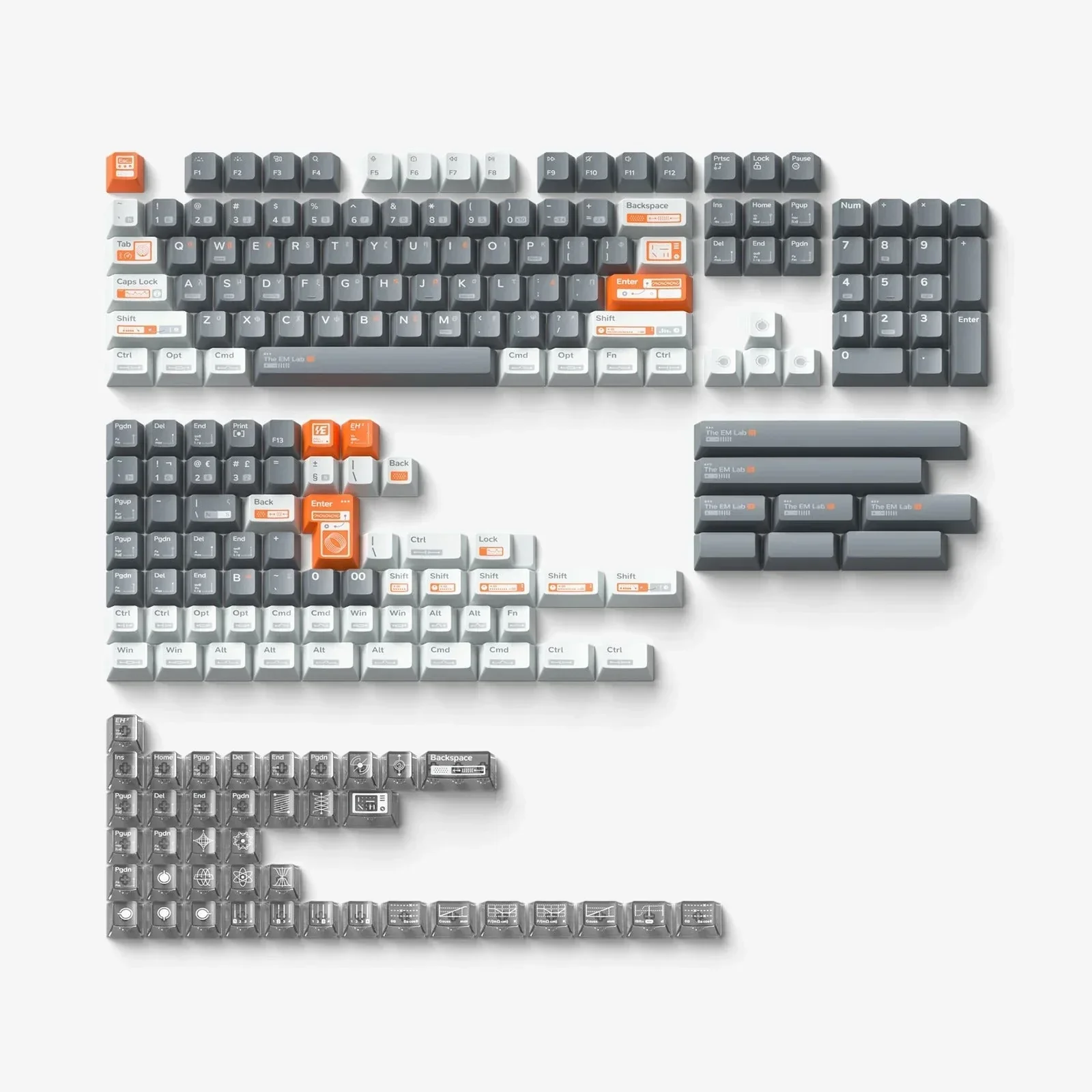 NuPhy - The EM Lab Cherry Profile Dye-sub PBT Keycaps - Keycapy PBT Cherry Profile The EM Lab - Image 2