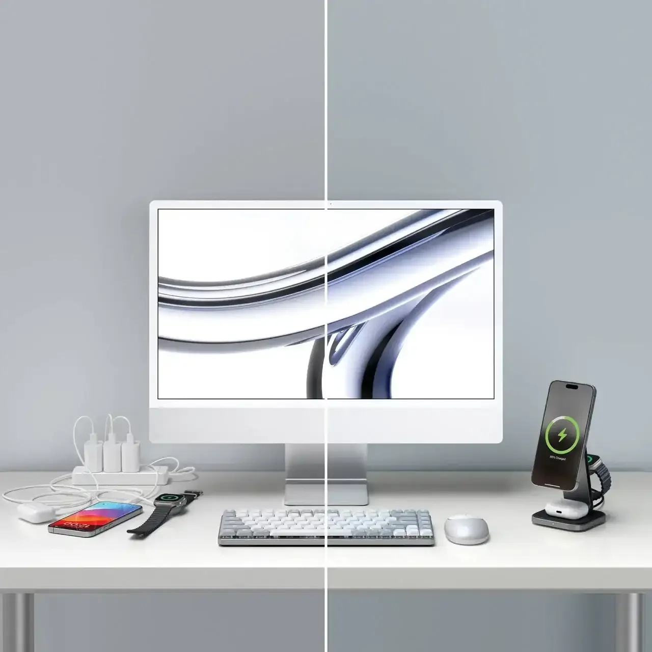 Satechi - 3-in-1 Foldable Qi2 Wireless Charging Stand - Image 6