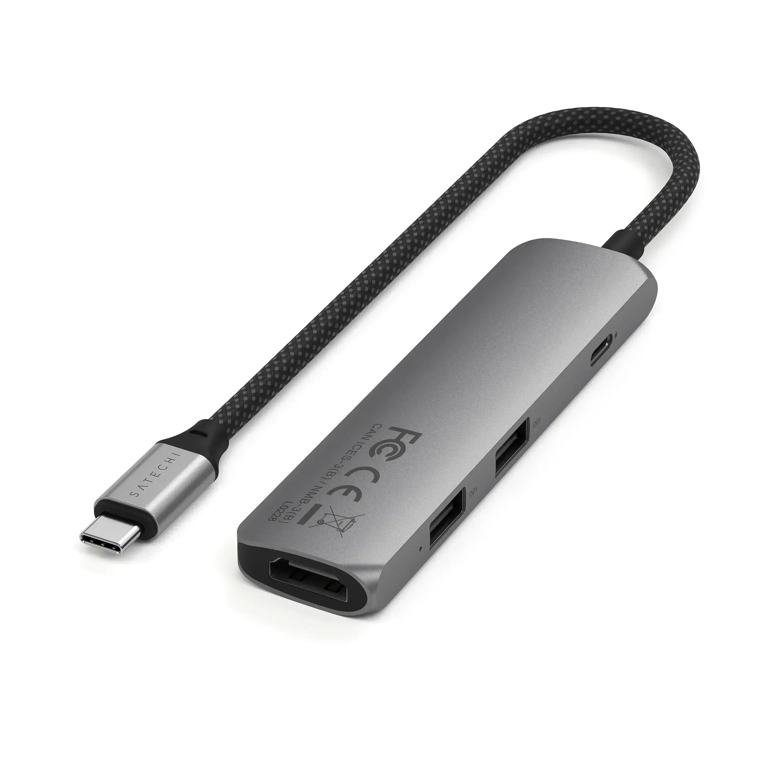 Satechi - 4-in-1 USB-C Slim Multiport Adapter 4K - Adapter Wieloportowy USB-C - Image 3