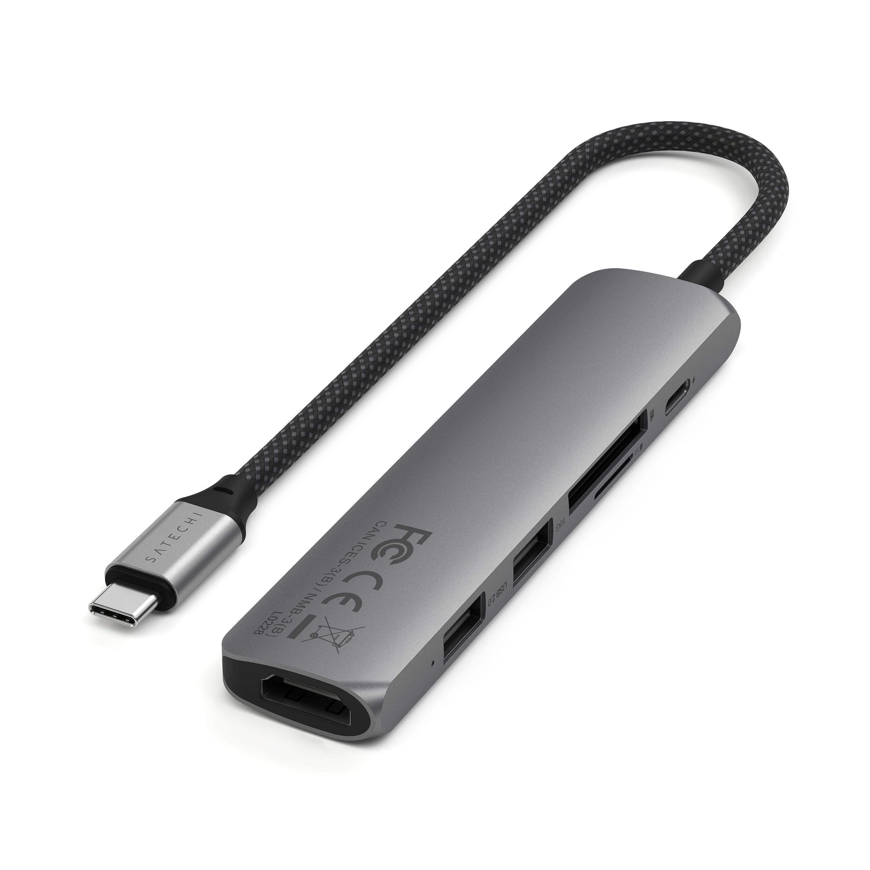 Satechi - 6-in-1 USB-C Slim Multiport Adapter - Wieloportowy Adapter USB-C - Image 3