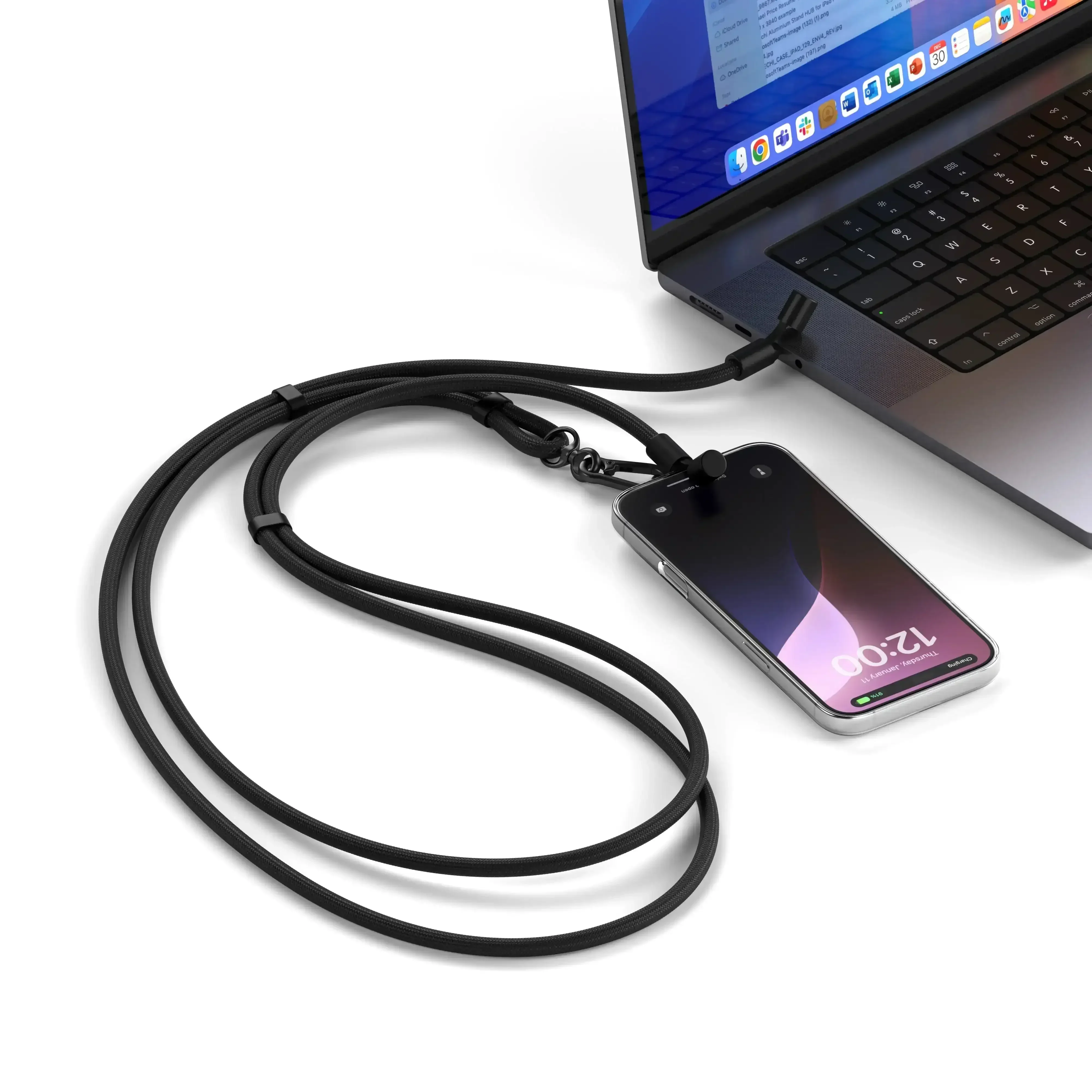 Satechi - OntheGo™ USB-C Lanyard Cable - Smycz z Kablem 2 w 1 USB-C - Image 7