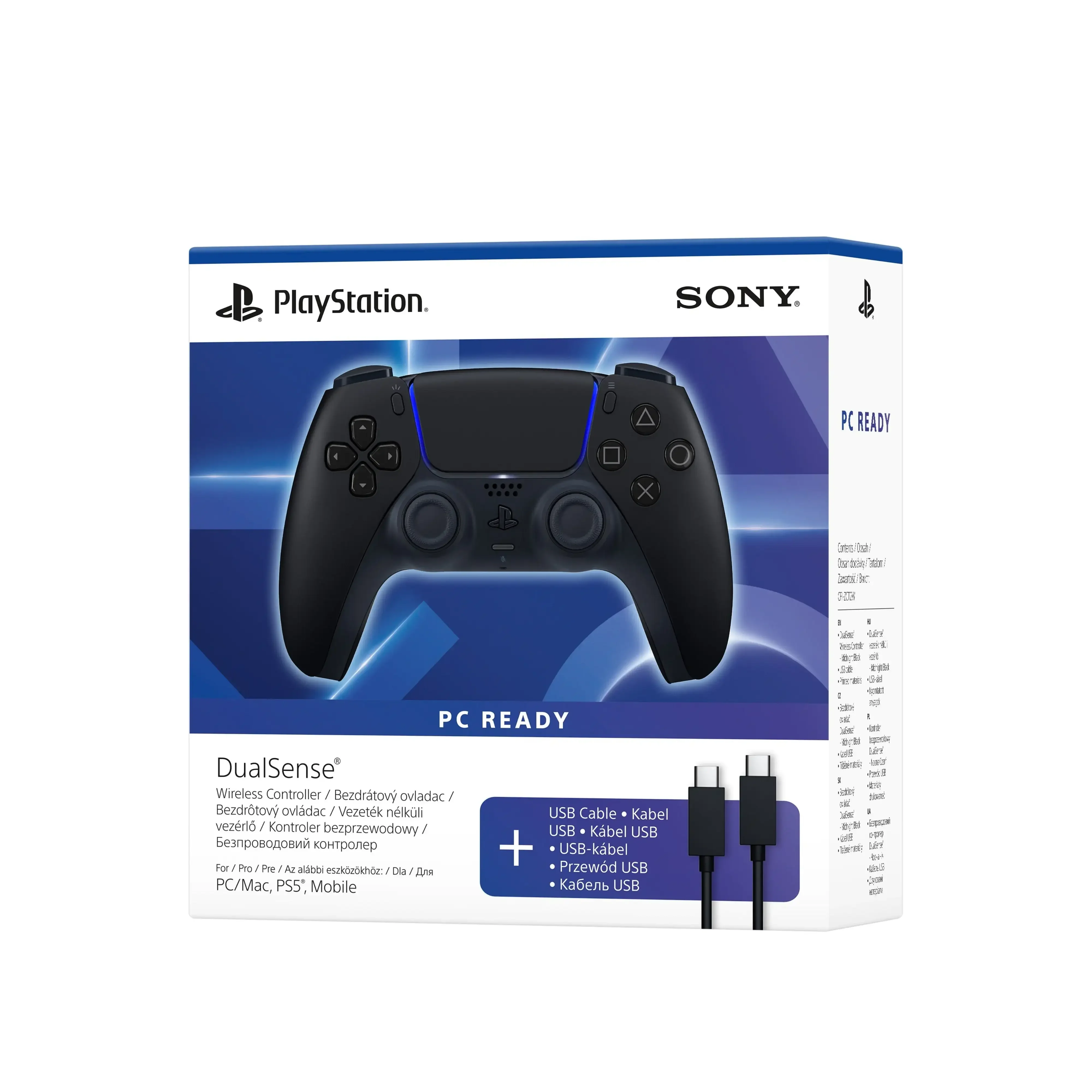 Sony - Kontroler Bezprzewodowy DualSense PlayStation 5 + Przewód USB do PC - Image 6